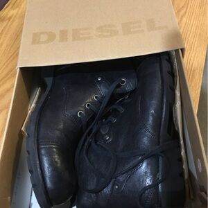 Mens Diesel Boots - Black Leather - Size 11 - New in Box